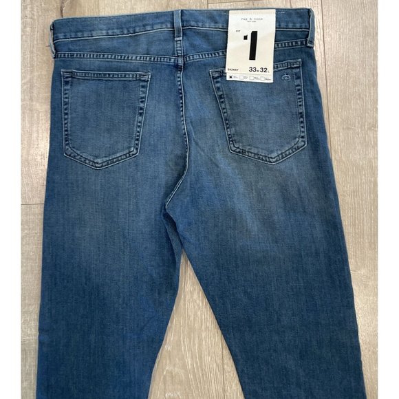 Rag & Bone Women's Jeans Fit 1 Skinny Brockie Blue W33 L32 (34x31) NEW - Picture 10 of 12